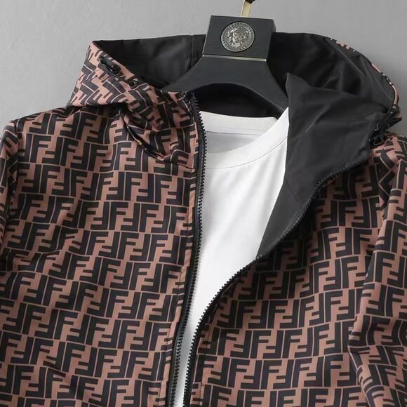 Fendi Men's Designer Patterned Jacket - Black and Brown - Picture 4 of 5